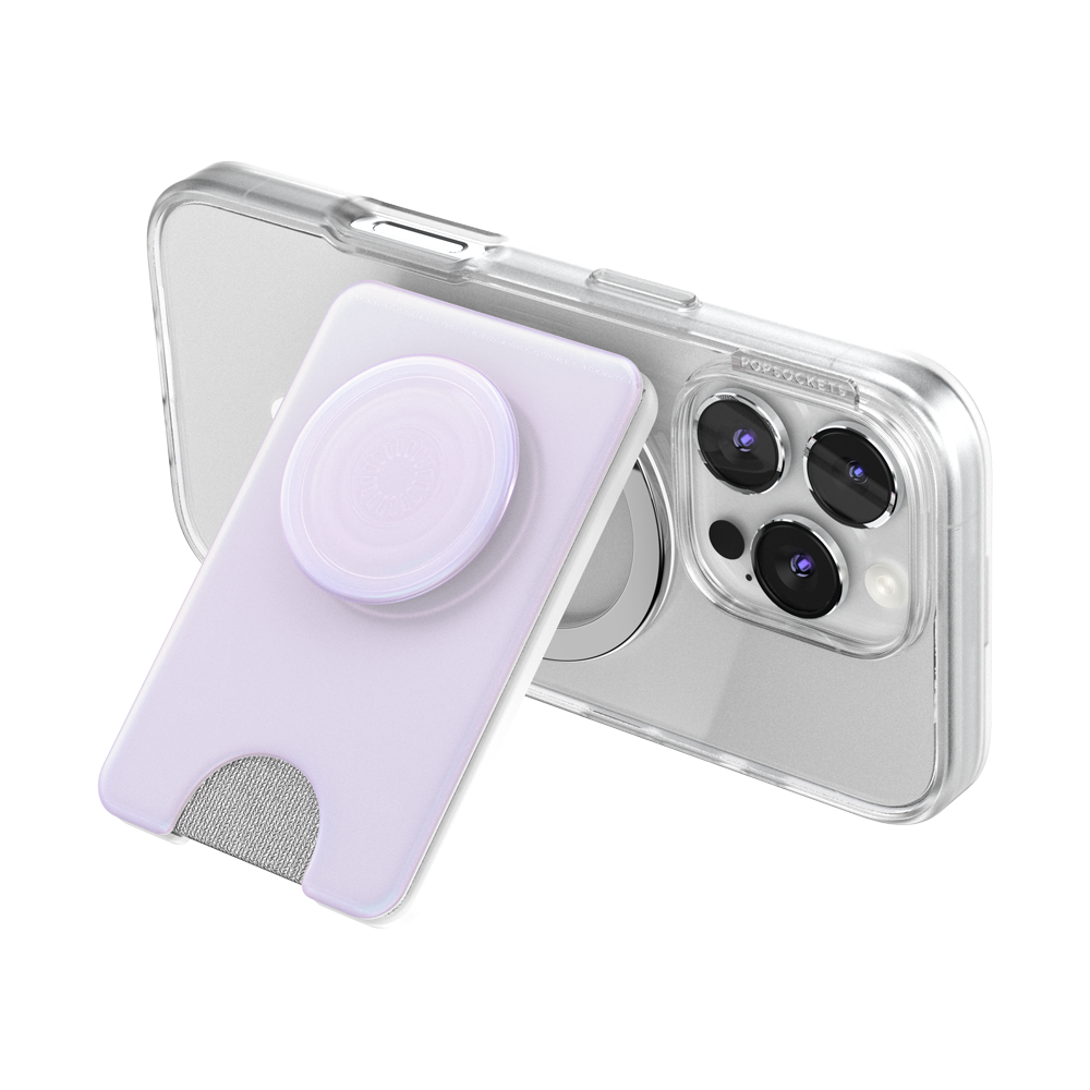 Opalescent White — MagSafe Kick-Out PopWallet+ & Stand - US 02008