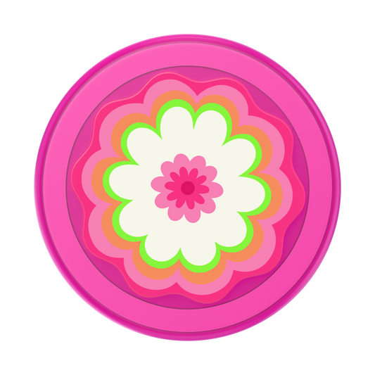 Molded Flower Kaleidoscope Pink — MagSafe PopGrip - US 96474