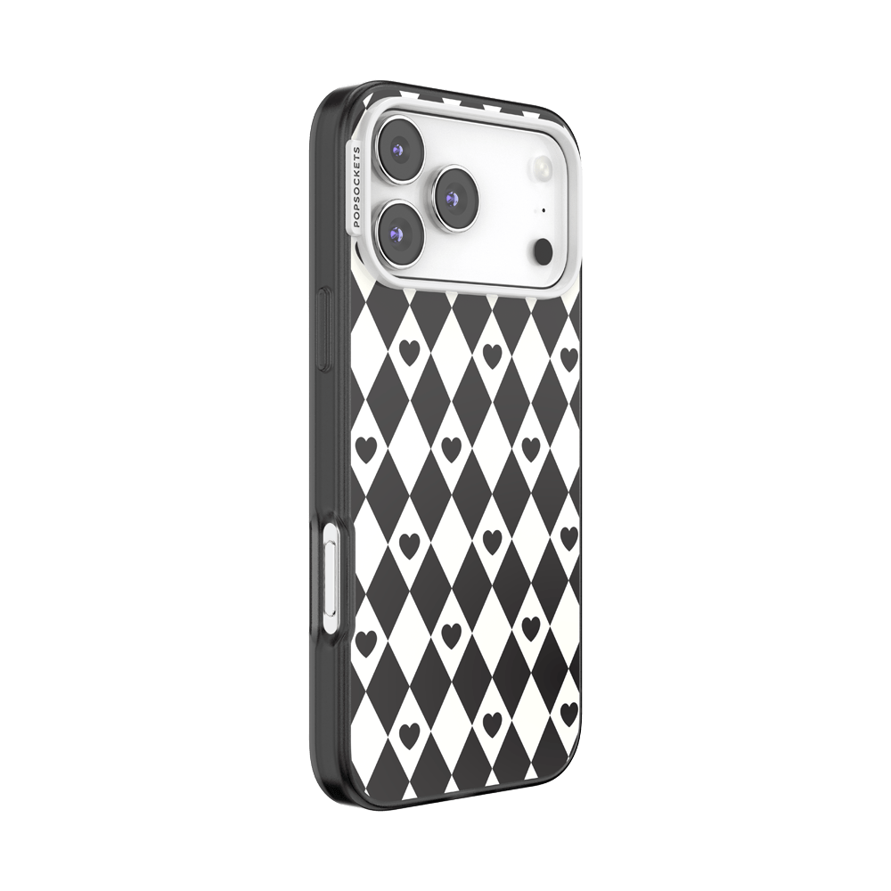 Harlequin Hearts Black — iPhone 17 Pro Max MagSafe Case - US 58239