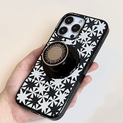 Enamel Hammered Sun Black — MagSafe PopGrip - US 77727