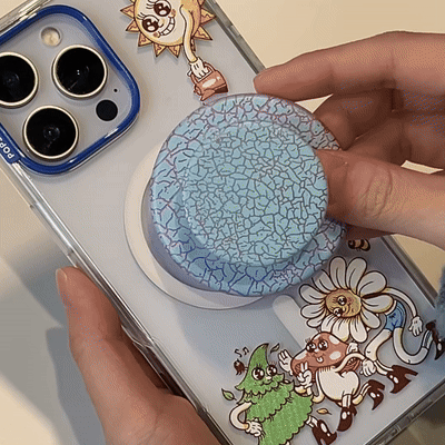 Crackle Reef Printed Sugar Plum — MagSafe PopGrip - US 72423