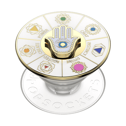 Enamel Spinner Chakras — Adhesive PopGrip - US 13550
