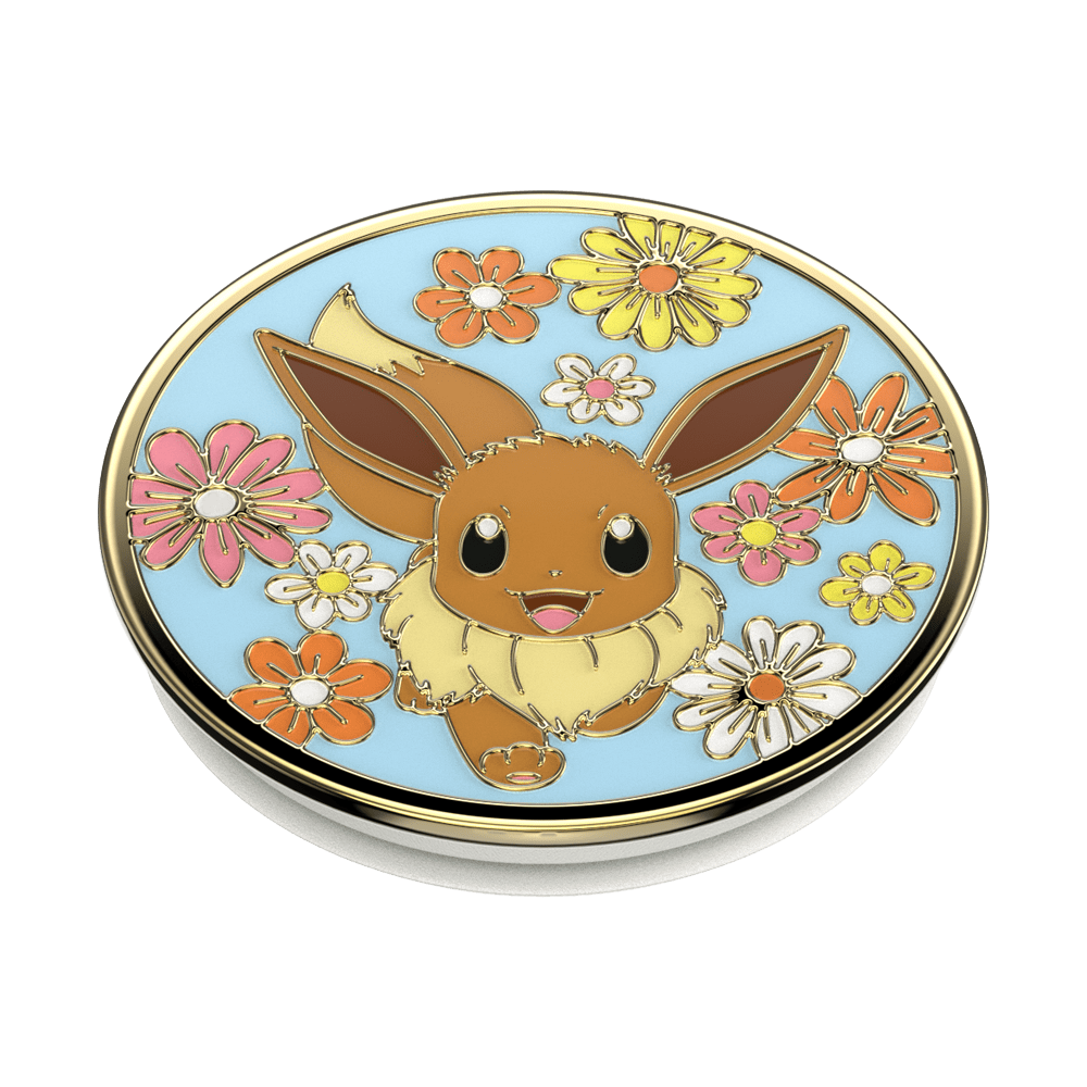Floral Eevee Enamel — Adhesive PopGrip - US 15993