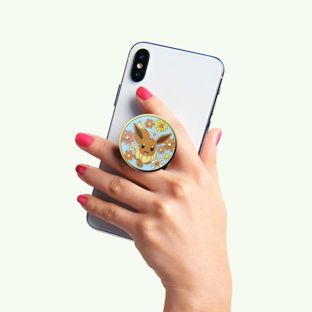Floral Eevee Enamel — Adhesive PopGrip - US 15993