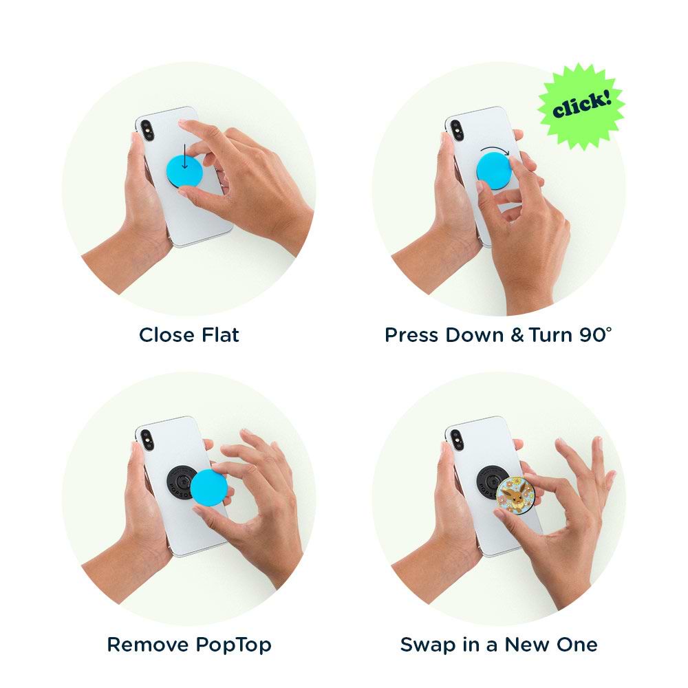 Floral Eevee Enamel — Adhesive PopGrip - US 80052