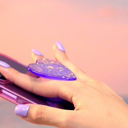 Iridescent Confetti Dreamy Heart — Adhesive PopGrip - US 18240