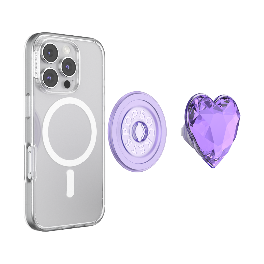 Crystal Heart Lavender —  MagSafe PopGrip - US 14569