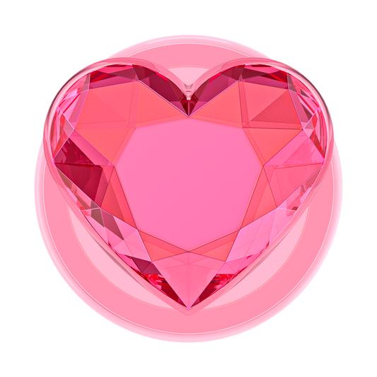Crystal Heart Neon Pink —  MagSafe PopGrip - US 07912