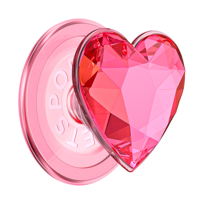 Crystal Heart Neon Pink —  MagSafe PopGrip - US 24634