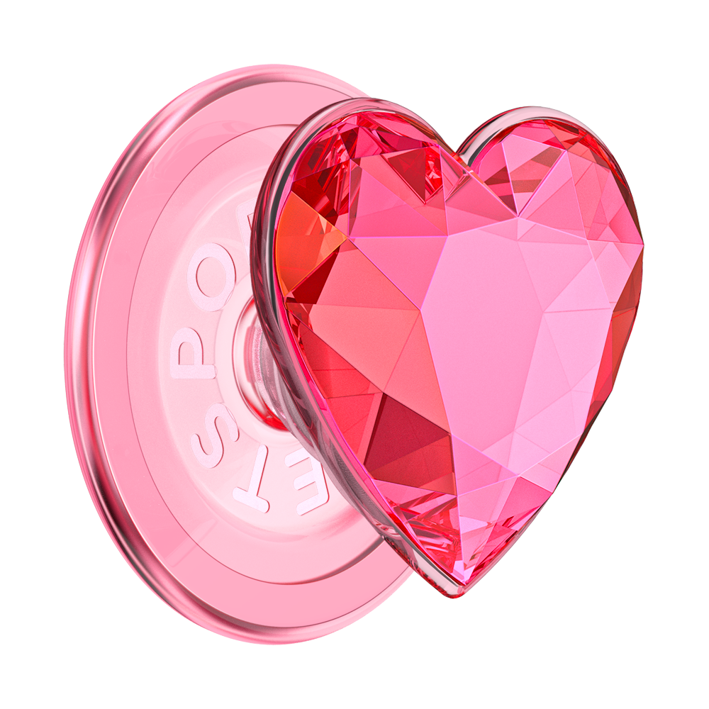 Crystal Heart Neon Pink —  MagSafe PopGrip - US 77726