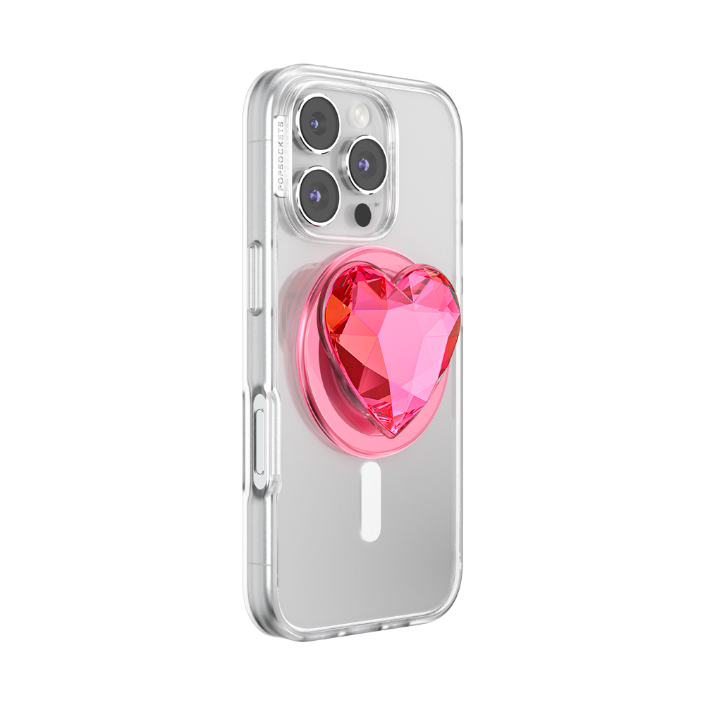 Crystal Heart Neon Pink —  MagSafe PopGrip - US 07912