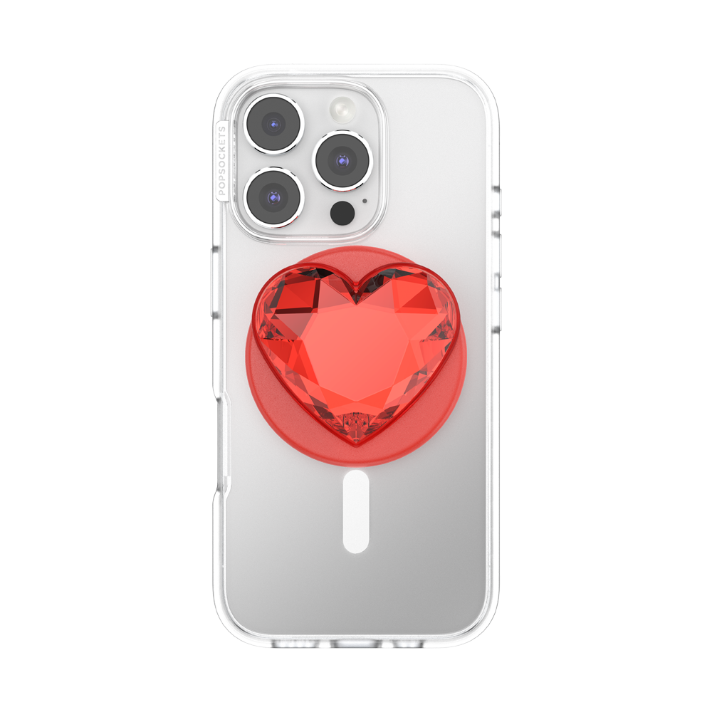 Crystal Heart Rosso —  MagSafe PopGrip - US 64486