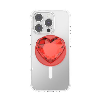 Crystal Heart Rosso —  MagSafe PopGrip - US 64486