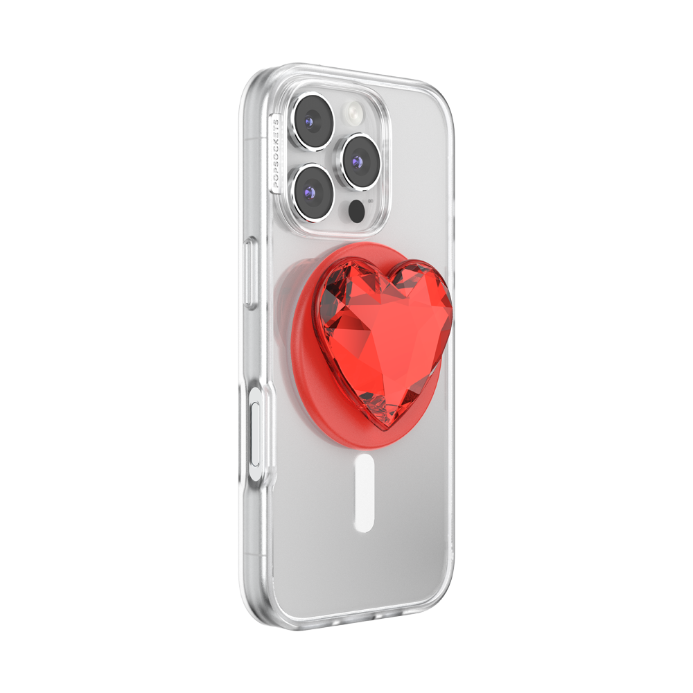 Crystal Heart Rosso —  MagSafe PopGrip - US 66273