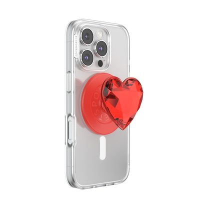 Crystal Heart Rosso —  MagSafe PopGrip - US 66273