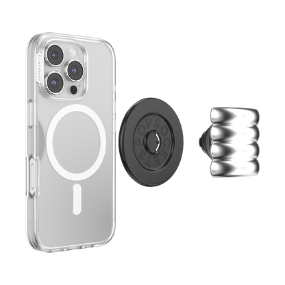 Enamel Puffy Stack Silver —  MagSafe PopGrip - US 94634