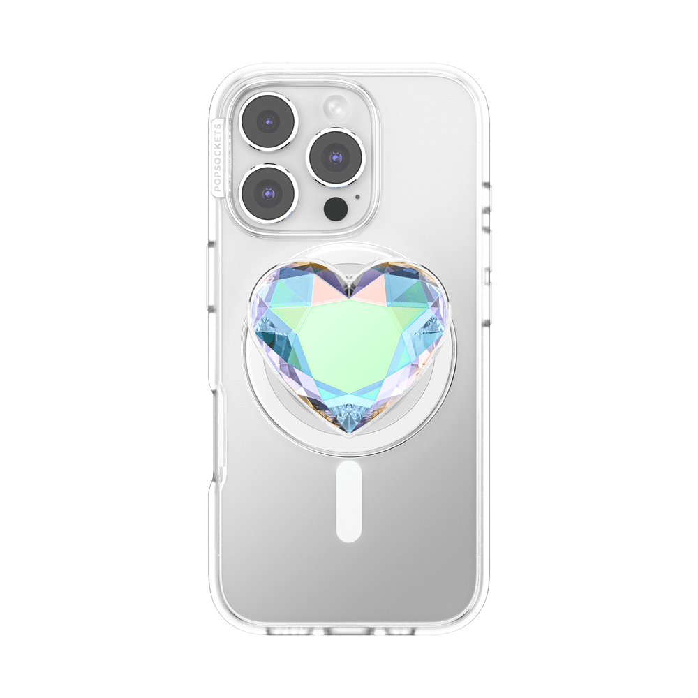 Iridescent Crystal Heart — MagSafe PopGrip - US 18214