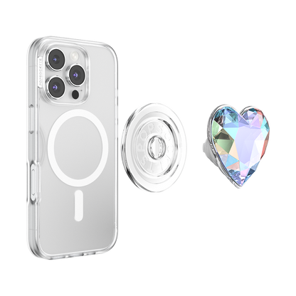 Iridescent Crystal Heart — MagSafe PopGrip - US 96557