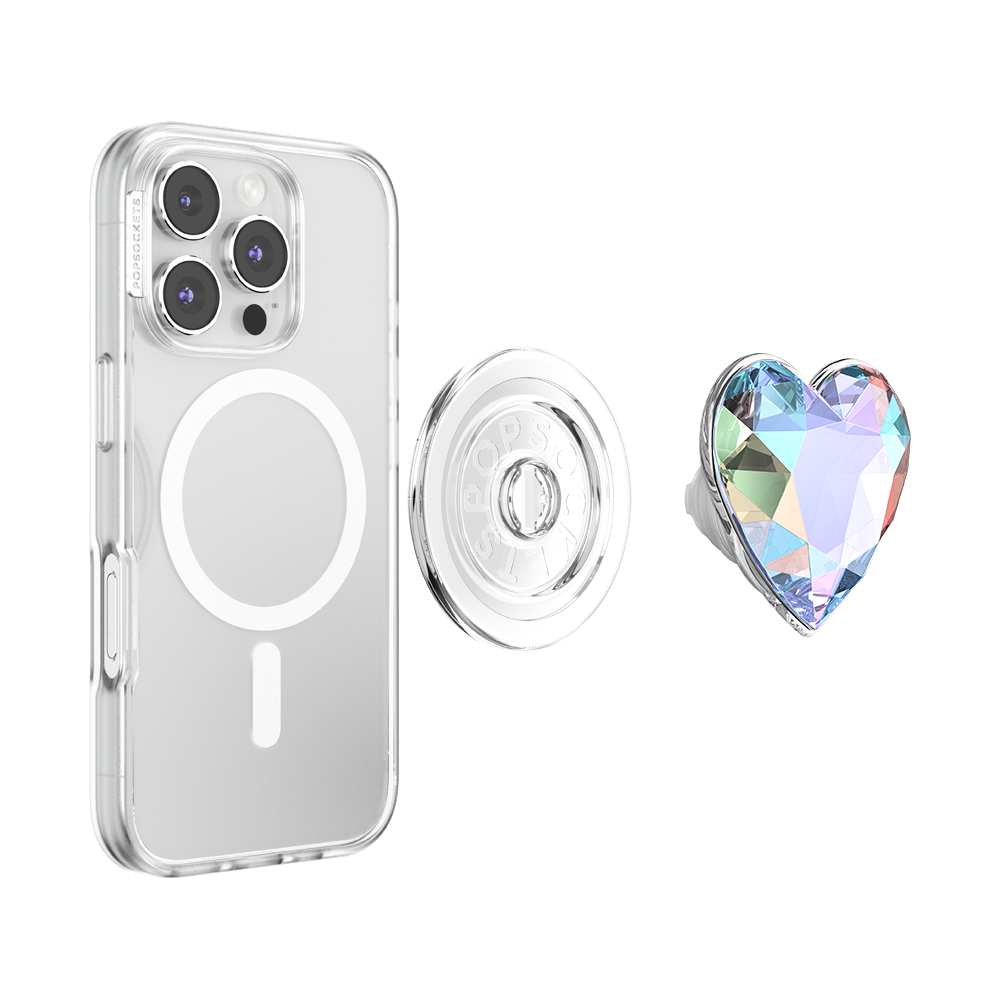 Iridescent Crystal Heart — MagSafe PopGrip - US 18214