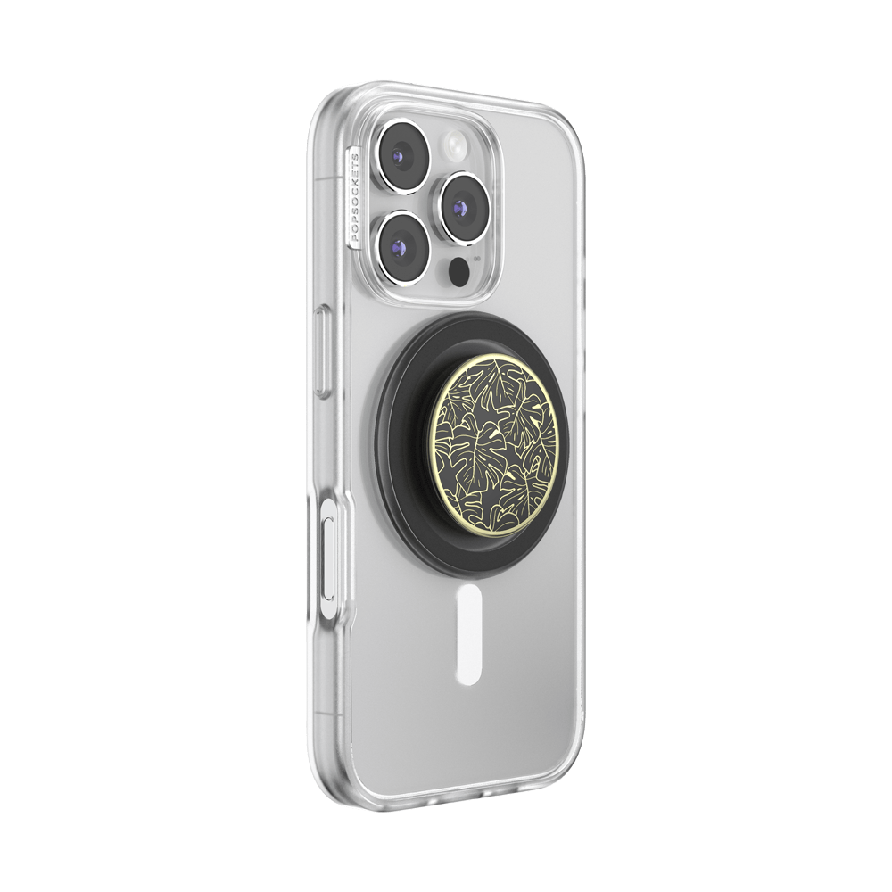 Enamel Monstera Black — MagSafe PopGrip - US 08255