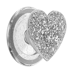 Confetti Heart Silver Sizzle — MagSafe PopGrip - US 48743