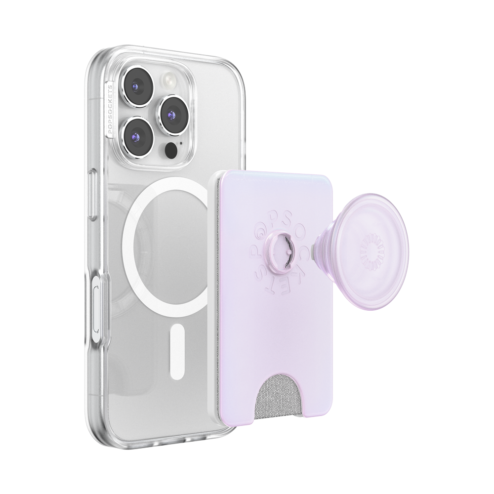 Opalescent White — MagSafe Kick-Out PopWallet+ & Stand - US 07105
