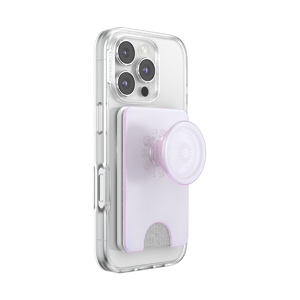 Opalescent White — MagSafe Kick-Out PopWallet+ & Stand - US 02008