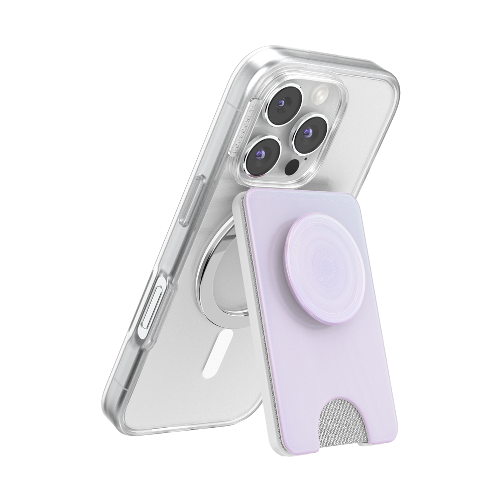 Opalescent White — MagSafe Kick-Out PopWallet+ & Stand - US 02008