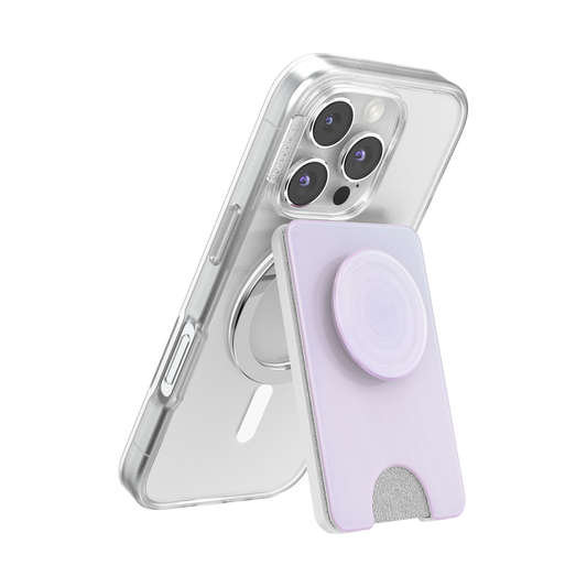 Opalescent White — MagSafe Kick-Out PopWallet+ & Stand - US 02008