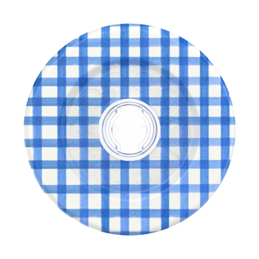 Gingham Blue —  MagSafe Round Base - US 15761