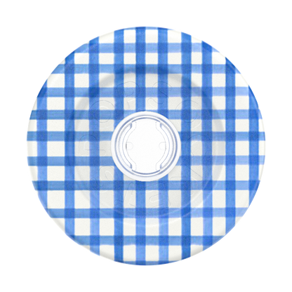 Gingham Blue —  MagSafe Round Base - US 10599