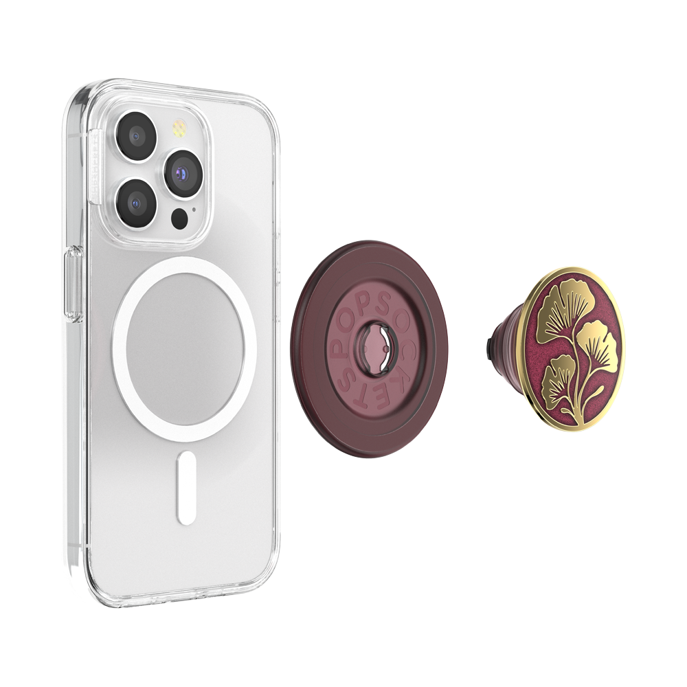 Enamel Ginkgo Oxblood — MagSafe PopGrip - US 34043