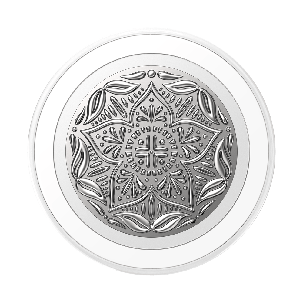 Enamel Silver Mandala — MagSafe PopGrip - US 50136