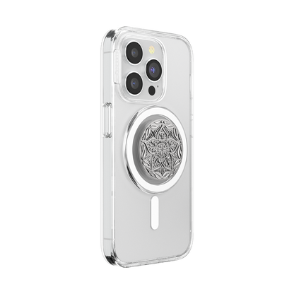 Enamel Silver Mandala — MagSafe PopGrip - US 50136