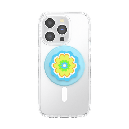 Molded Flower Kaleidoscope Blue — MagSafe PopGrip - US 92219