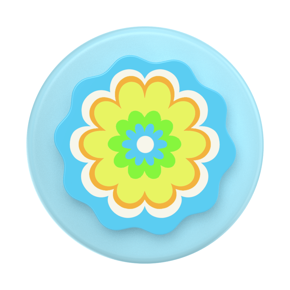 Molded Flower Kaleidoscope Blue — MagSafe PopGrip - US 92219