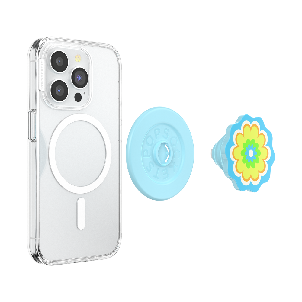 Molded Flower Kaleidoscope Blue — MagSafe PopGrip - US 43749
