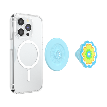 Molded Flower Kaleidoscope Blue — MagSafe PopGrip - US 43749