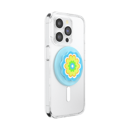 Molded Flower Kaleidoscope Blue — MagSafe PopGrip - US 89278