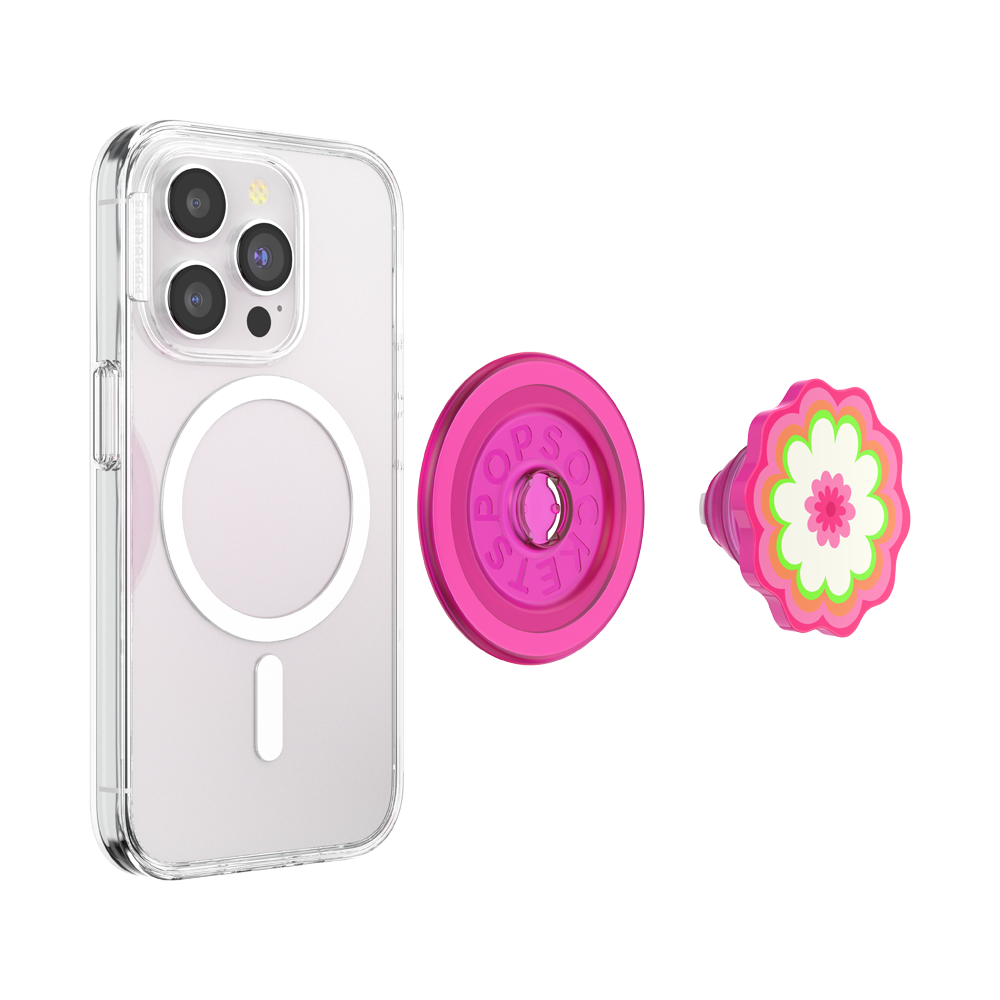 Molded Flower Kaleidoscope Pink — MagSafe PopGrip - US 96474