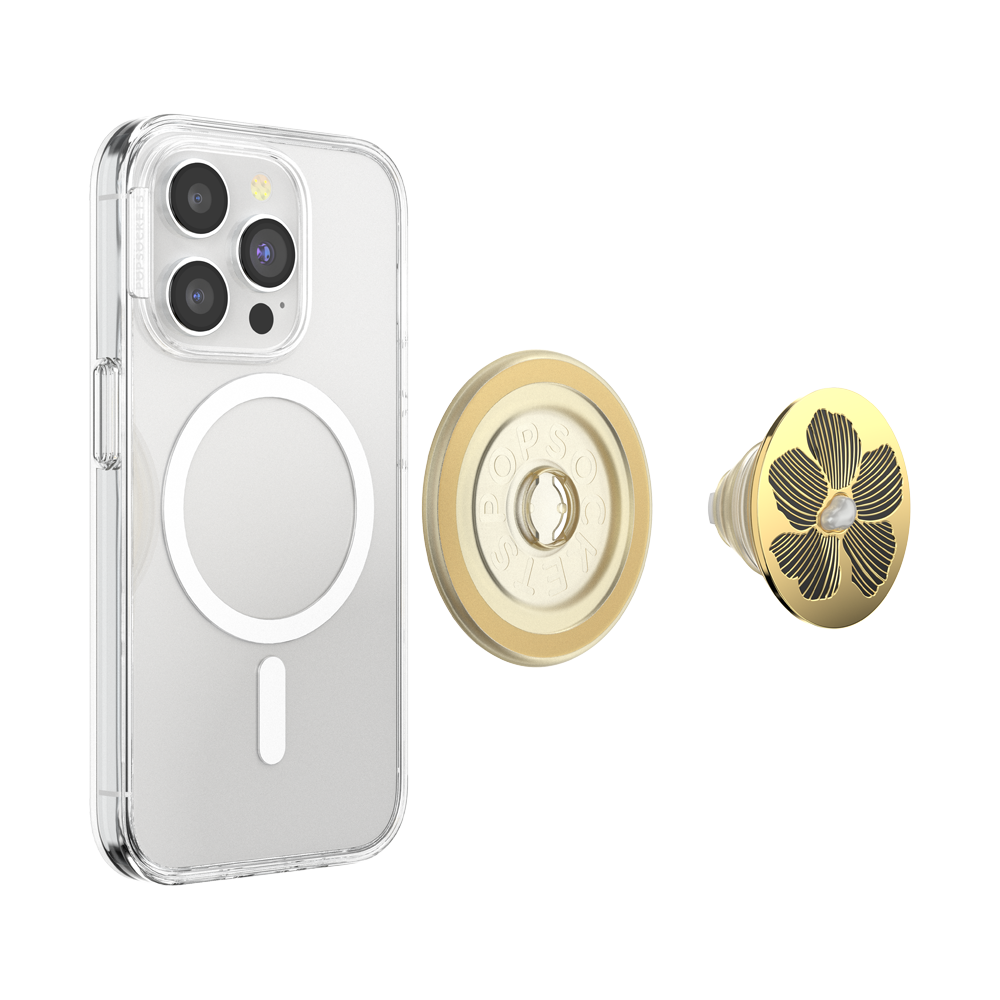Enamel Mae Flower with Pearl — MagSafe PopGrip - US 05682