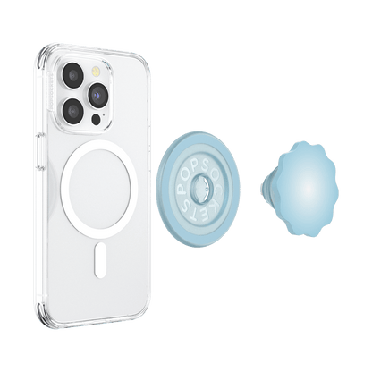 Molded Flower Blue Sigh — MagSafe PopGrip - US 78130
