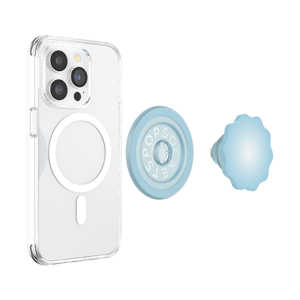 Molded Flower Blue Sigh — MagSafe PopGrip - US 87144
