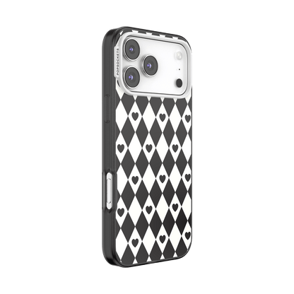 Harlequin Hearts Black — iPhone 17 Pro Max MagSafe Case - US 58239