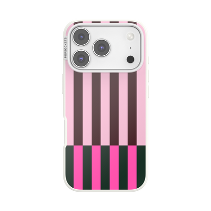 Pop of Pink Stripe — iPhone 17 Pro MagSafe Case - US 68107
