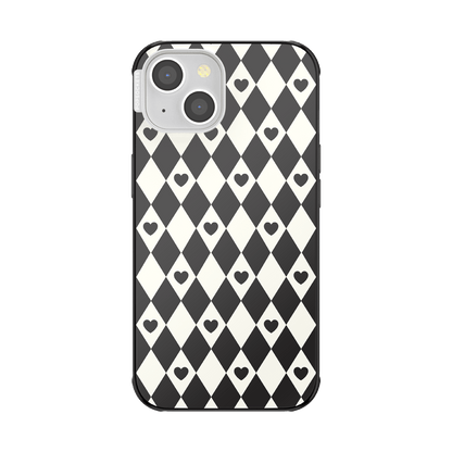 Harlequin Hearts Black  — iPhone 14 MagSafe Case - US 15561