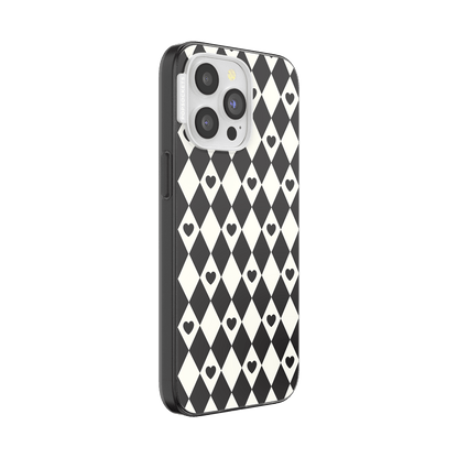 Harlequin Hearts Black — iPhone 15 Pro Max MagSafe Case - US 45552