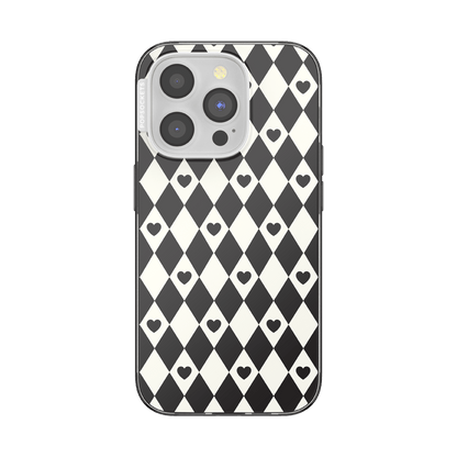 Harlequin Hearts Black — iPhone 15 Pro MagSafe Case - US 01837