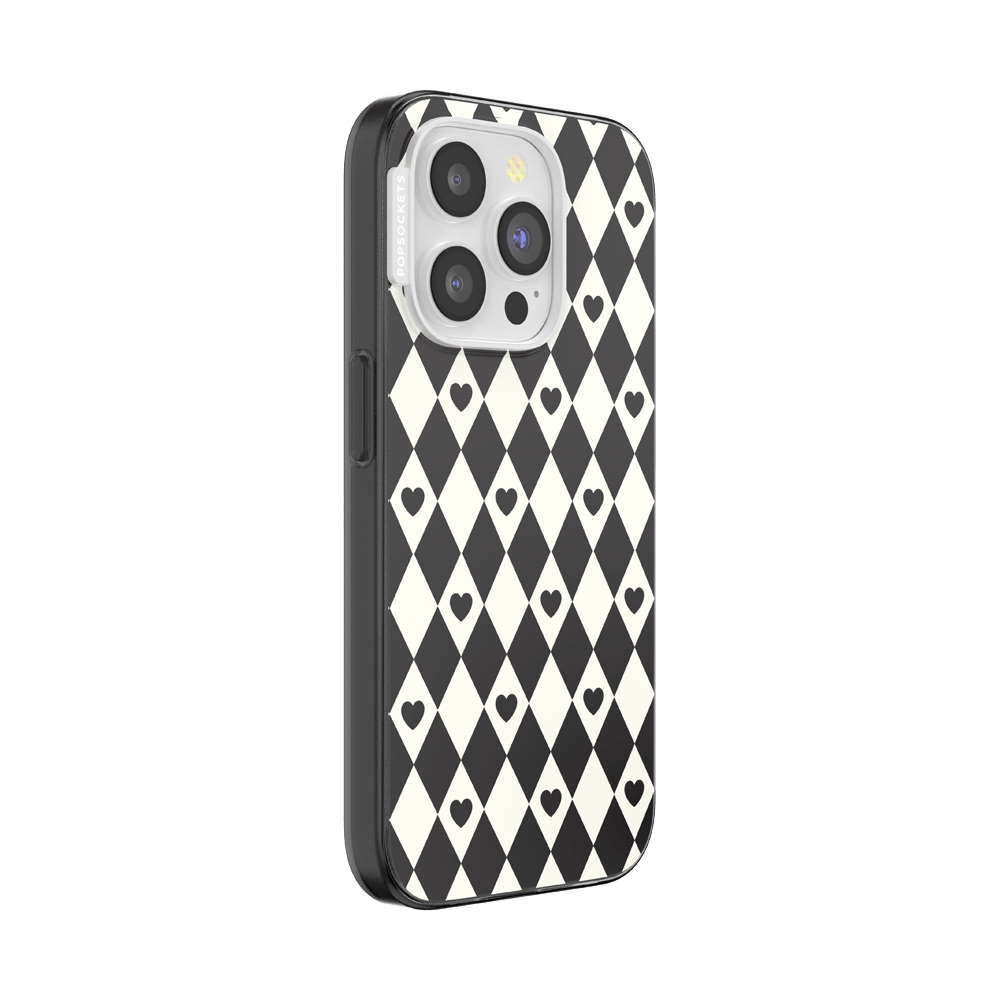 Harlequin Hearts Black — iPhone 15 Pro MagSafe Case - US 01837