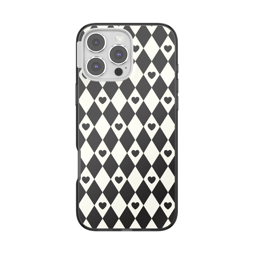 Harlequin Hearts Black — iPhone 16 Pro Max MagSafe Case - US 50597